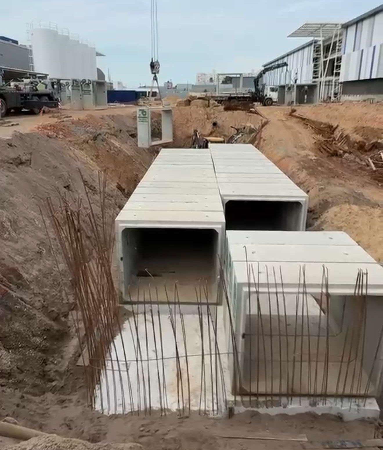 Caixa de retardo com galerias pré-moldadas — Vila Velha · ES